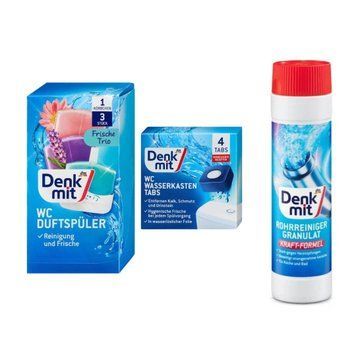 DenkMit блочки+кубики в бачок+гранули для труб 1103 фото