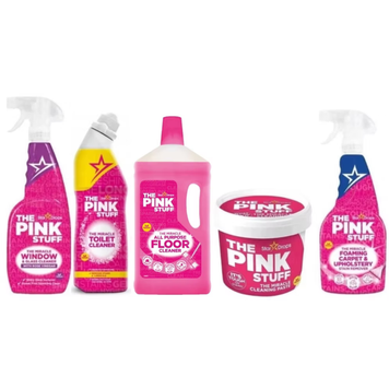 Набір The Pink Stuff для вікна/скло + паста + унітаз + підлога + для килиму/дивану 1037 фото